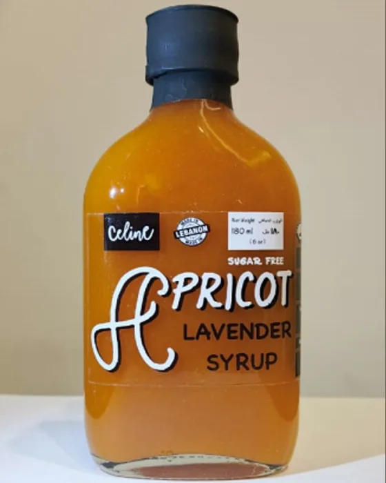 APRICOT LAVENDER SUGAR FREE SYRUP - Celine artisan Lebanese product